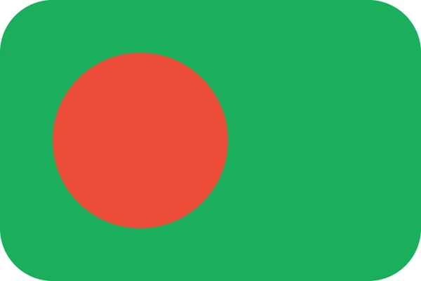 Bandera Bangladesh Icono Plano Vector Ilustración — Archivo Imágenes Vectoriales