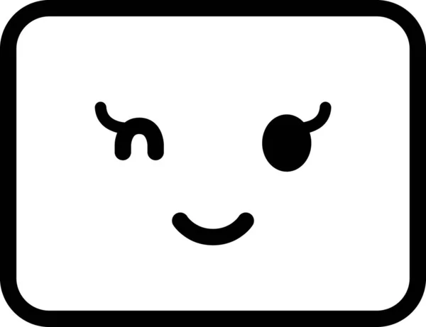 Espressione Faccia Emoticon Vettore Avatar Volto Felice — Vettoriale Stock