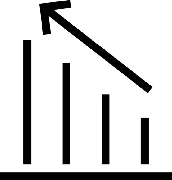 Stapeldiagram Ikon Minimalistisk Vektor Illustration — Stock vektor