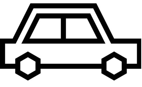 Car Icon Minimalistic Vector Illustration — Stock Vector