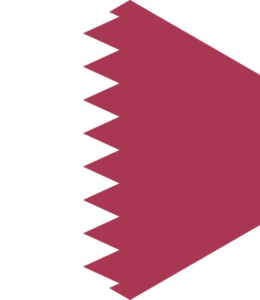 Bandeira Qatar Isolada Fundo Branco Ilustração Vetorial — Vetor de Stock