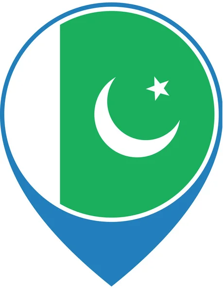Flaga Pakistanu Płaska Ikona Ilustracja Wektora — Wektor stockowy