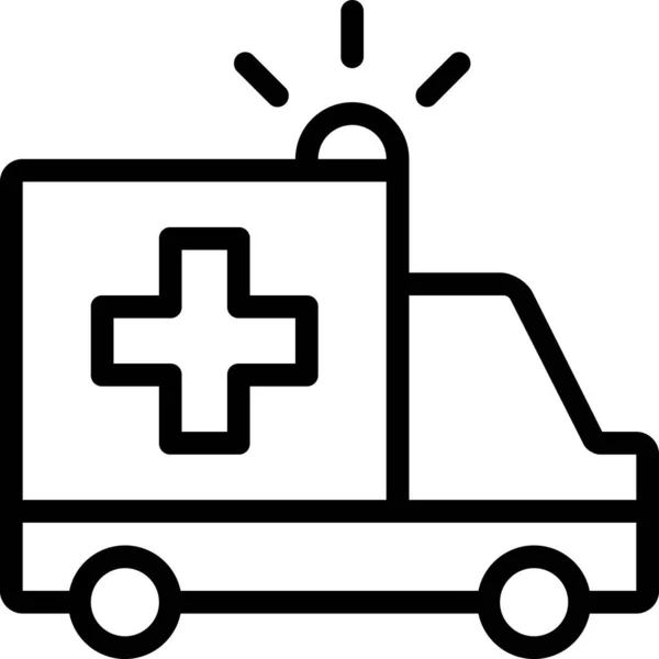 Ambulance Web Icône Vectoriel Illustration Fond — Image vectorielle