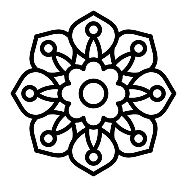 Ilustração Vetorial Mandala Floral — Vetor de Stock