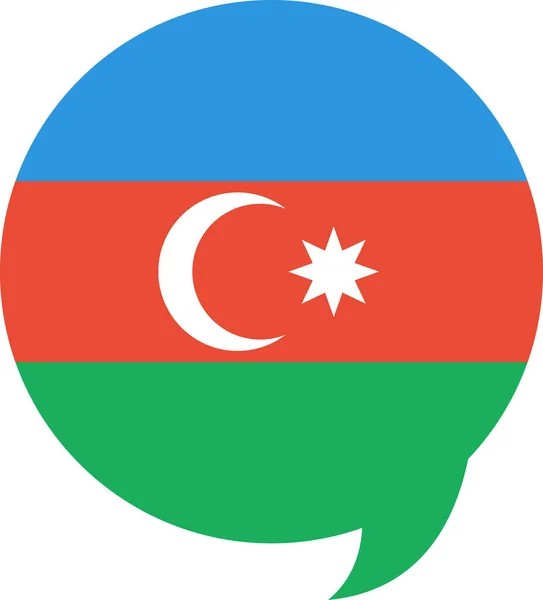 Bandera Azerbaiyán Diseño Sencillo Elegante — Archivo Imágenes Vectoriales