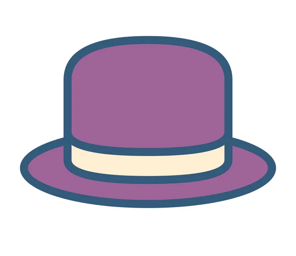 Elegante Sombrero Vector Ilustración — Vector de stock