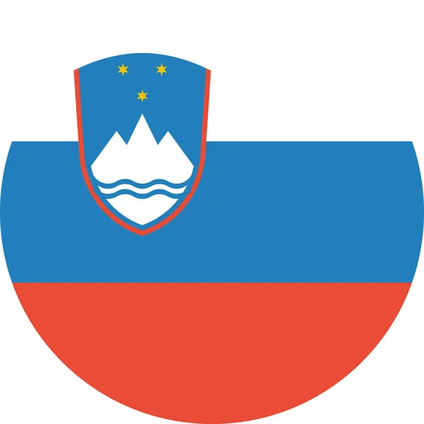 Vlag Van Slovenië Plat Icoon Vectorillustratie — Stockvector