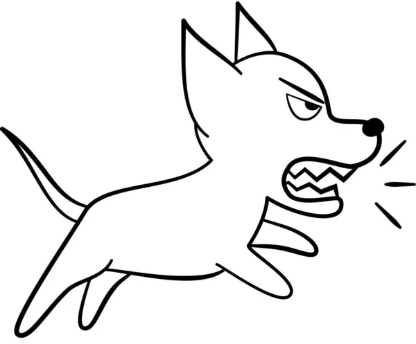 Wütender Hund Flache Ikone Vektorillustration Stockvektor
