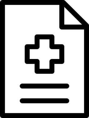 tıbbi rapor düz simge, vektör illüstrasyonu