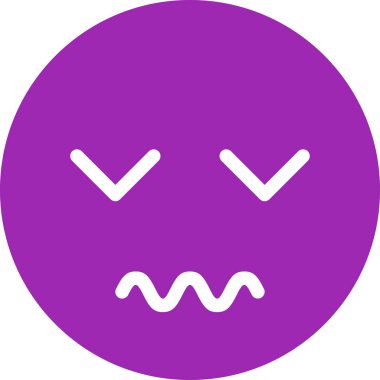 Beyaz arkaplanda izole edilmiş korkmuş yüz, vektör illüstrasyonu