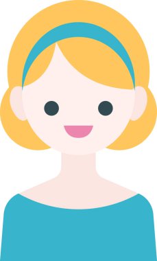 kız güzel vektör illüstrasyonu minimalistik 