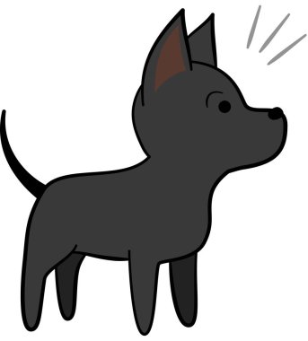 Köpek yüz ifadesi, vektör illüstrasyonunu uyar