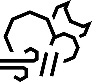 gece yağmuru rüzgarı, minimalist vektör illüstrasyonu