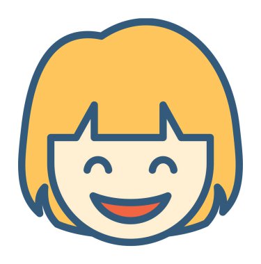 kahkaha duygu konsepti, vektör çizimi