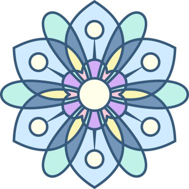 Çiçek mandala vektör çizimi 