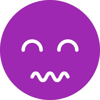 Beyaz arkaplanda izole edilmiş korkmuş yüz, vektör illüstrasyonu