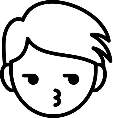 ıslık avatarı, duygu konsepti vektör çizimi