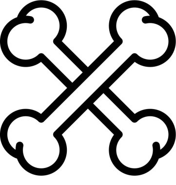 çapraz kemikler simgesi, vektör illüstrasyonu