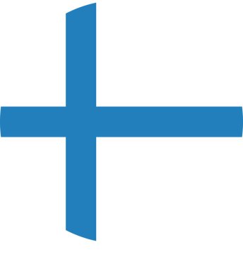 Finlandiya bayrağı - basit stil tasarımı