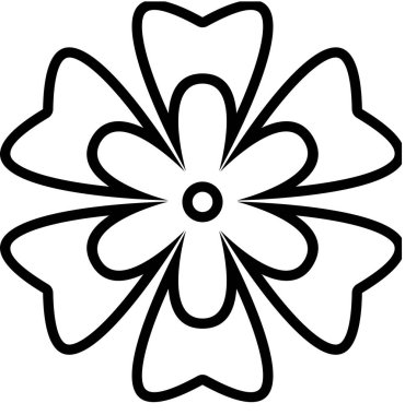 Çiçek süslemesinin vektör illüstrasyonu, çiçek bitkisi sanatı