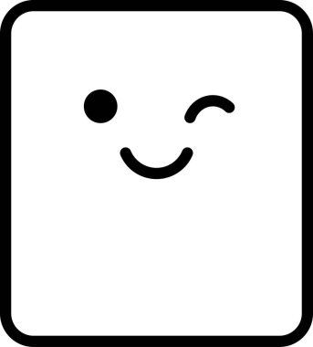 Wink avatar, emoticon konsept vektör çizimi