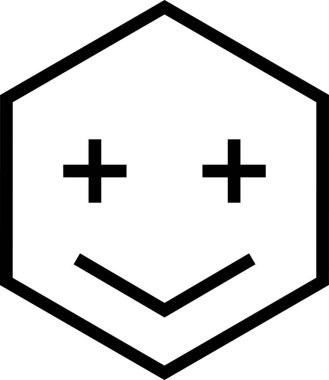 Maskot duygularının modern grafik çizimi Gülümse