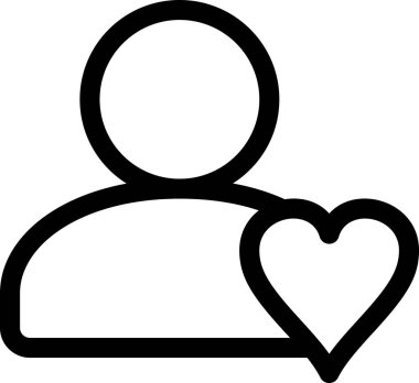 kalp simgesi, minimalist vektör illüstrasyonu