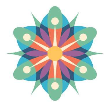 Çiçek mandala vektör çizimi 