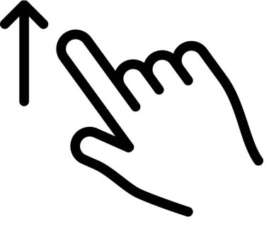 el simgesini kaldır, parmak vektör illüstrasyonuna dokun