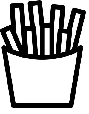 kızartma simgesi beyaz arkaplanda izole edildi, vektör illüstrasyonu