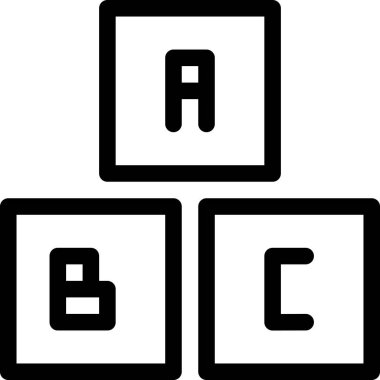 abc düz simge, vektör illüstrasyonu