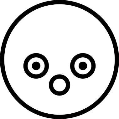 Şaşırmış avatar, emoticon konsept vektör çizimi