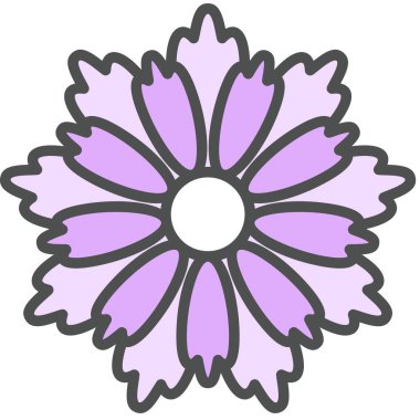 Papatya çiçeği süslemesinin vektör illüstrasyonu, çiçek çiçeği çiçeği sanatı