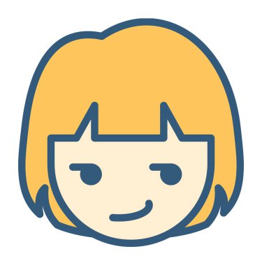 Sırıtma duygu konsepti, vektör illüstrasyonu