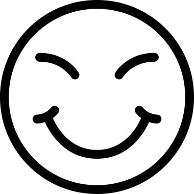 Maskot duygularının modern grafik çizimi Mutlu simge