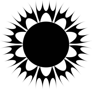 Çiçek süslemesi, çiçek çiçeği çiçek sanatının siyah çizim vektörü