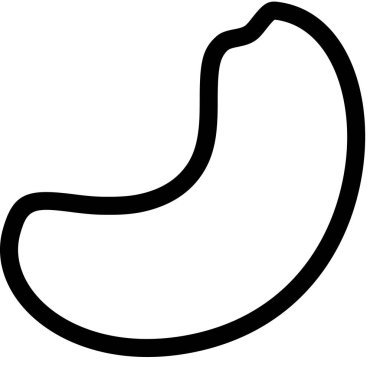 kaju simgesi, minimalist vektör illüstrasyonu