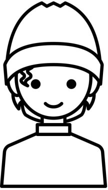 İnsan profili Avatar İnsanlar gülümsüyor, vektör simgesi 