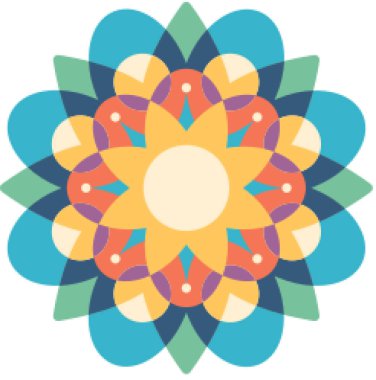 Çiçek mandala vektör çizimi 