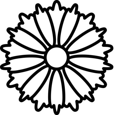 Papatya çiçeği süslemesinin vektör illüstrasyonu, çiçek çiçeği çiçeği sanatı