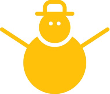 kardan adam simgesi, vektör illüstrasyonu