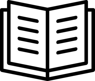 edebiyat düz simgesi, vektör illüstrasyonu