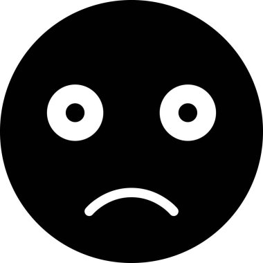 üzgün yüz avatarı, emoticon konsept vektör çizimi