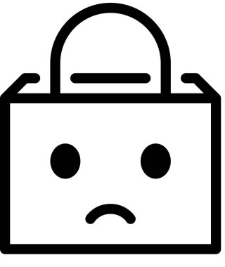 üzgün yüz avatarı, emoticon konsept vektör çizimi