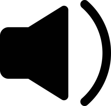 hoparlör düz simge, vektör illüstrasyonu