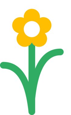 Çiçek bitkisinin basit illüstrasyonu