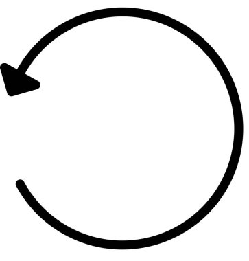 Beyaz arkaplanda izole edilmiş ok simgesi, vektör illüstrasyonu