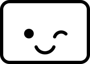 Wink avatar, emoticon konsept vektör çizimi