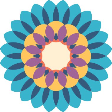 Çiçek mandala vektör çizimi 
