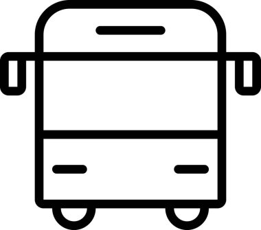 bus düz simgesi, vektör illüstrasyonu